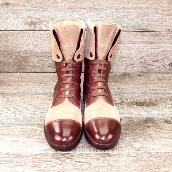 $ 1095 Neiman Marcus GRAVATI Women's 9.5 M Boot 4515 Calf/ Suede * add $15 Trees - Picture 2 of 16